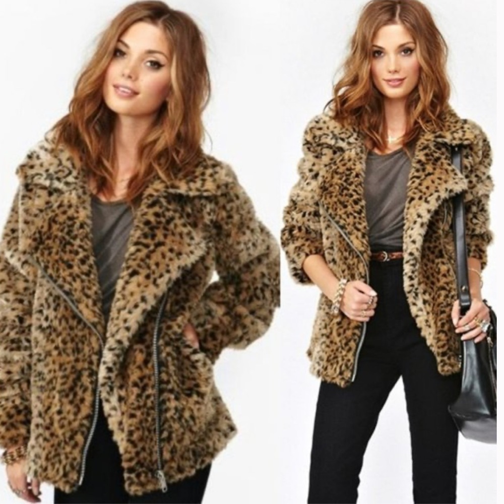 UNIF Leopard Moto Coat
